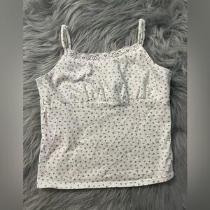 White Floral Lace Pj top